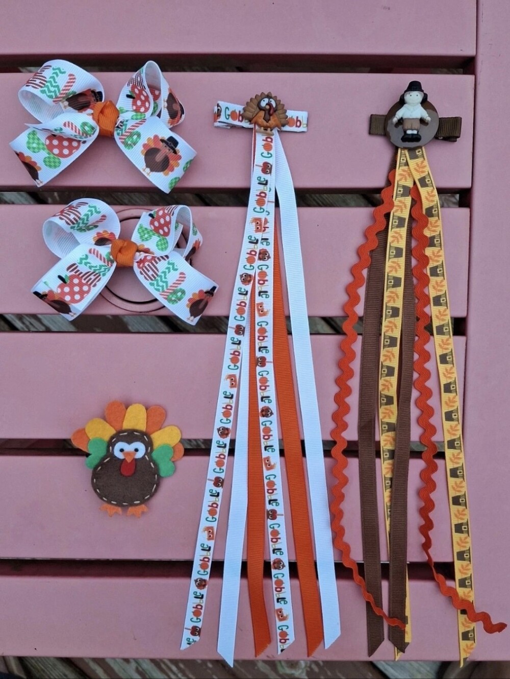 Bundle girls' Thanksgiving hair accessories